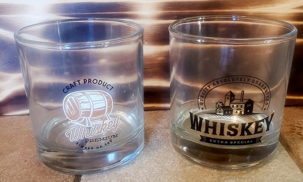 Set of Two Bourbon Whiskey Rocks Glasses Cristar Brand New Gift Set